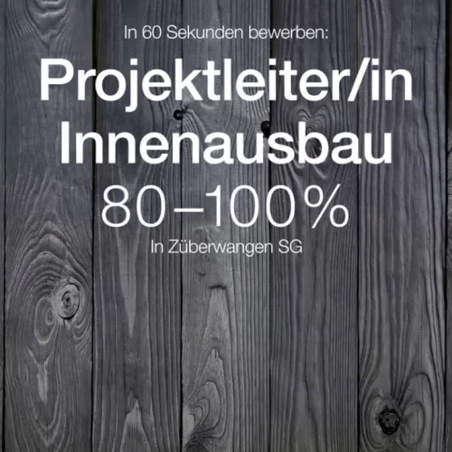 Projektleiter/in – Innenausbau 80 – 100% 🔧

Bist du bereit, in einem dynamischen Umfeld Verantwortung zu übernehmen? Als Projektleiter/in im Innenausbau leitest du anspruchsvolle Projekte,...