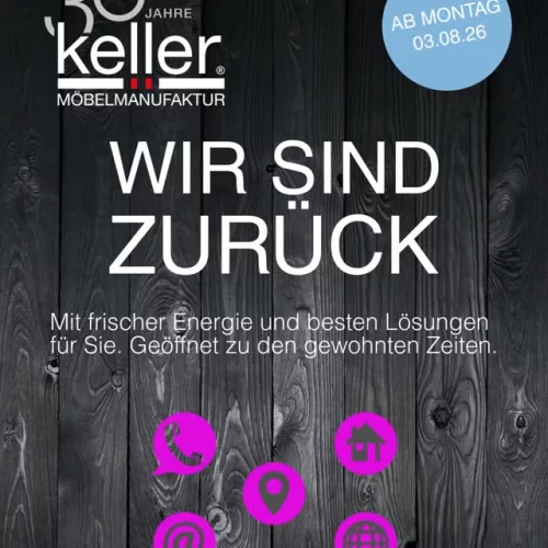 Let’s go! 💪

Sommerpause vorbei – ab Montag, 03.08.26 sind wir wieder für euch da.
Mit frischen Ideen, starken Lösungen und voller Tatendrang.

Bereit für neue Herausforderungen? 
Wir sind’s auch....